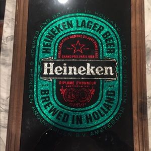 Vintage bar Sign Glass Mirror HEINEKEN